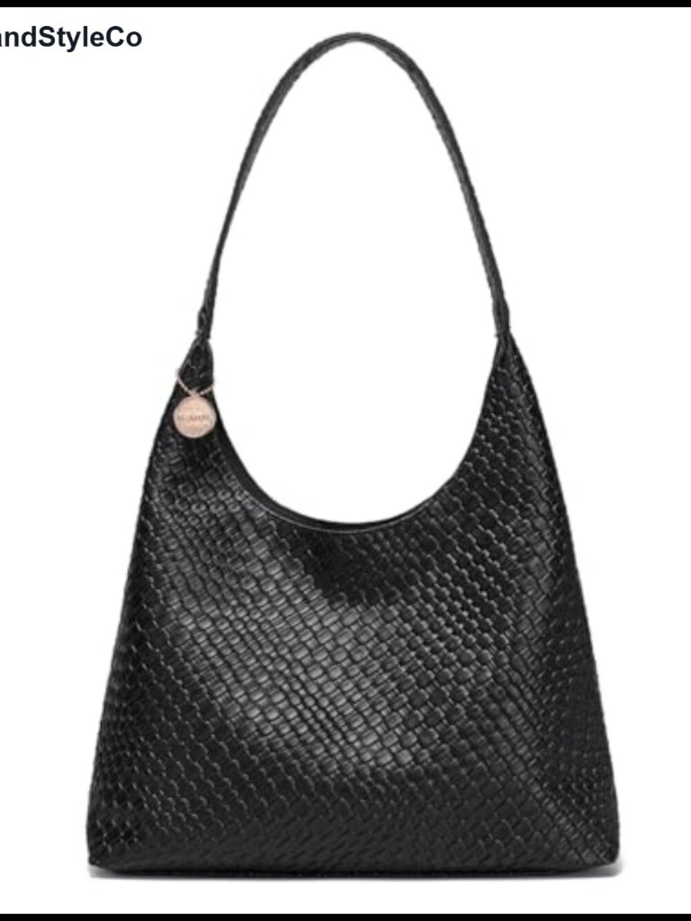 Vegan Leather Woven Tote Bag Large Slouchy Hobo Shoulder Purse Zipper Everyday